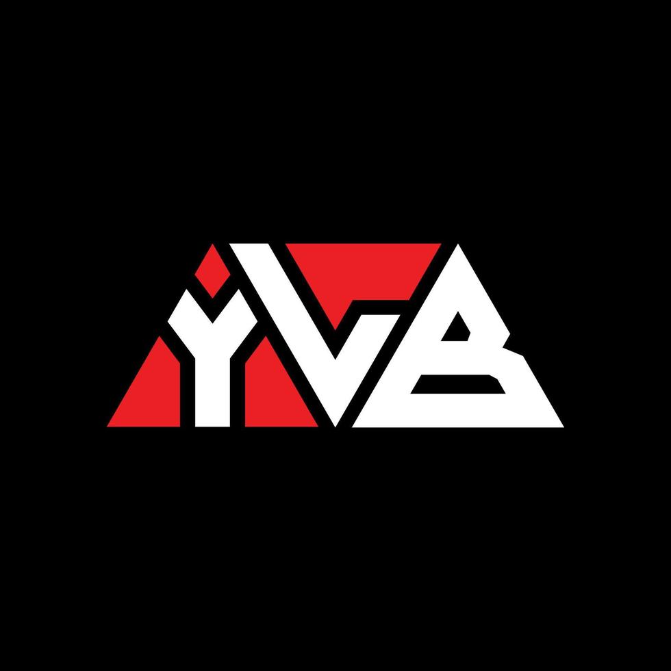 ylb-Dreieck-Buchstaben-Logo-Design mit Dreiecksform. YLB-Dreieck-Logo-Design-Monogramm. YLB-Dreieck-Vektor-Logo-Vorlage mit roter Farbe. ylb dreieckiges logo einfaches, elegantes und luxuriöses logo. ylb vektor