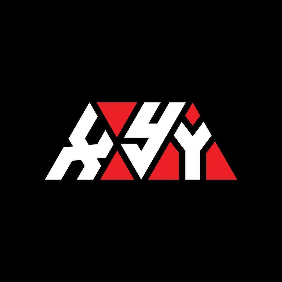 xyy-Dreieck-Buchstaben-Logo-Design mit Dreiecksform. xyy-Dreieck-Logo-Design-Monogramm. xyy-Dreieck-Vektor-Logo-Vorlage mit roter Farbe. xyy dreieckiges Logo einfaches, elegantes und luxuriöses Logo. xyy vektor