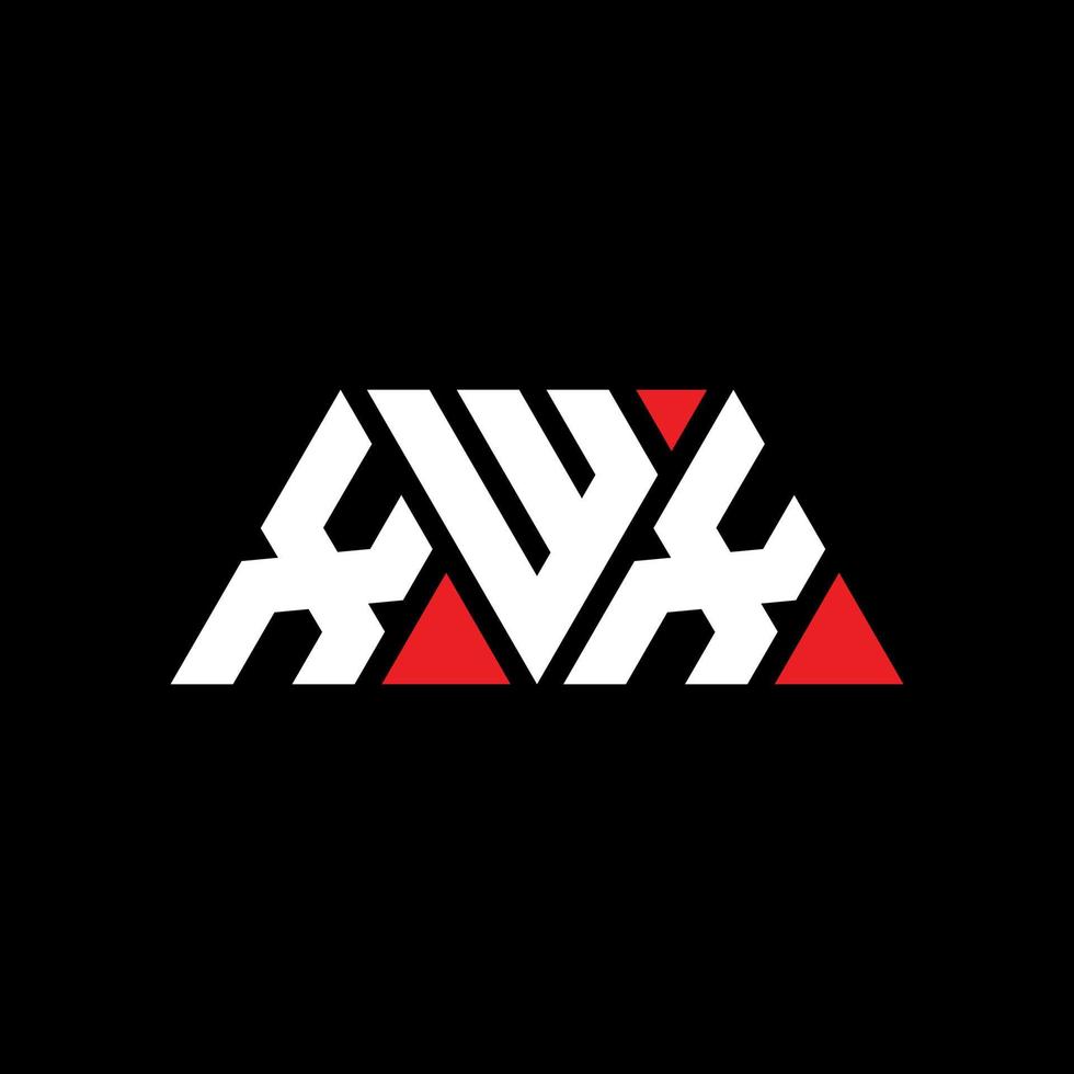 xwx Dreiecksbuchstaben-Logo-Design mit Dreiecksform. xwx-Dreieck-Logo-Design-Monogramm. xwx-Dreieck-Vektor-Logo-Vorlage mit roter Farbe. xwx dreieckiges Logo einfaches, elegantes und luxuriöses Logo. xwx vektor