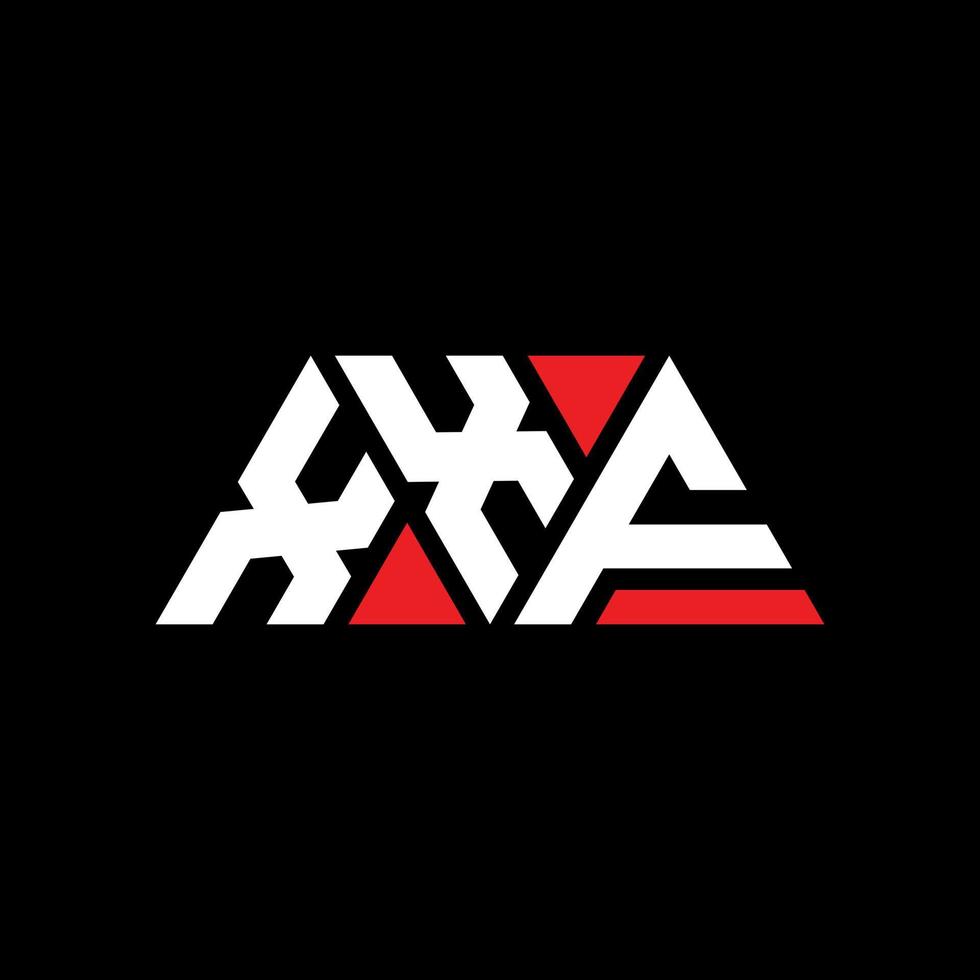 xxf-Dreieck-Buchstaben-Logo-Design mit Dreiecksform. xxf-Dreieck-Logo-Design-Monogramm. xxf-Dreieck-Vektor-Logo-Vorlage mit roter Farbe. xxf dreieckiges Logo einfaches, elegantes und luxuriöses Logo. xxf vektor