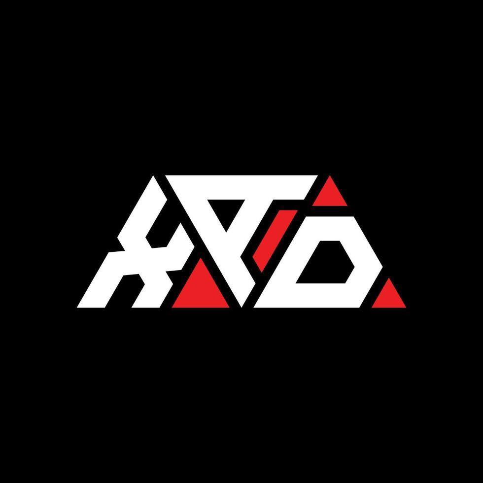 xad Dreiecksbuchstaben-Logo-Design mit Dreiecksform. Xad-Dreieck-Logo-Design-Monogramm. Xad-Dreieck-Vektor-Logo-Vorlage mit roter Farbe. xad dreieckiges Logo einfaches, elegantes und luxuriöses Logo. xad vektor