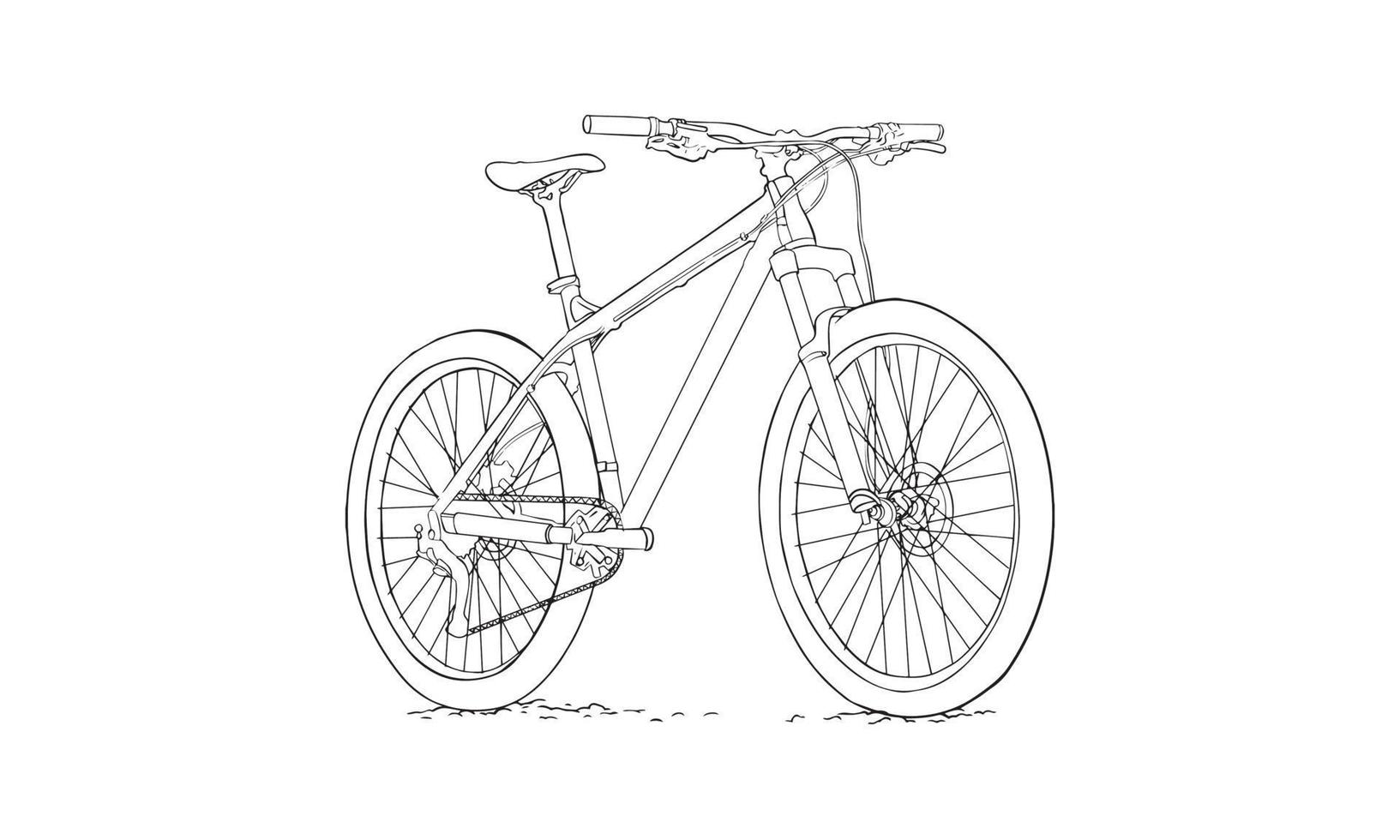 Fahrradskizzenlinie Kunstillustration vektor