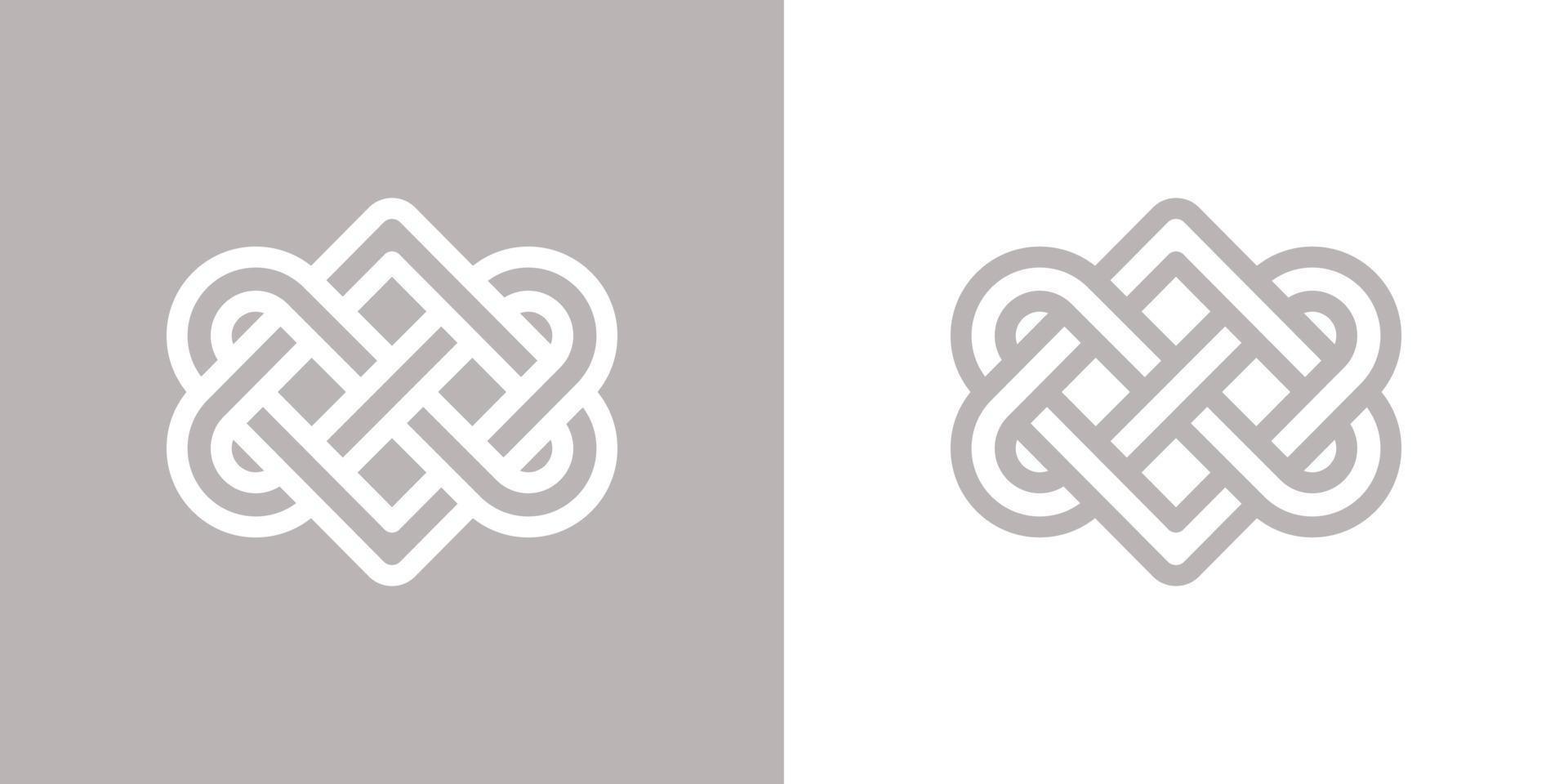 traditioneller keltischer Unendlichkeitsknoten. nationale Ornament-Strichzeichnungen. Vektorillustration auf weißem Hintergrund vektor