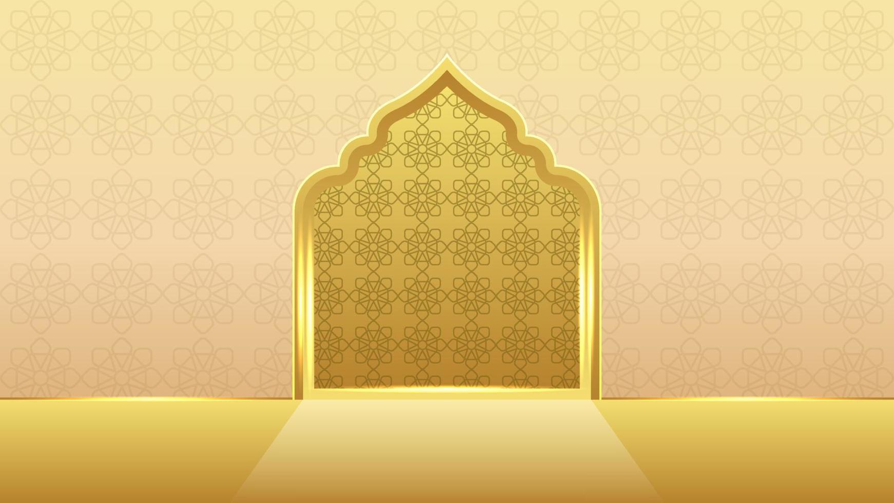 luxuriöses arabisches islamisches hintergrunddesign vektor