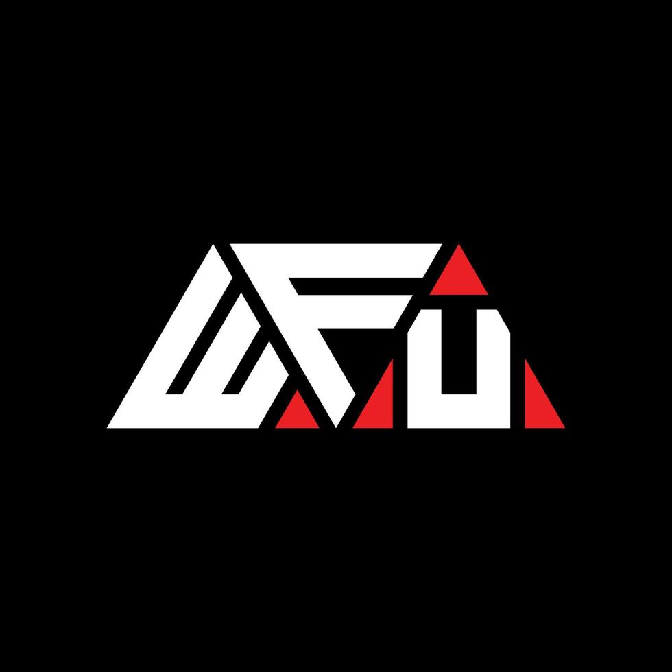 wfu-Dreieck-Buchstaben-Logo-Design mit Dreiecksform. wfu-Dreieck-Logo-Design-Monogramm. WFU-Dreieck-Vektor-Logo-Vorlage mit roter Farbe. wfu dreieckiges Logo einfaches, elegantes und luxuriöses Logo. wfu vektor