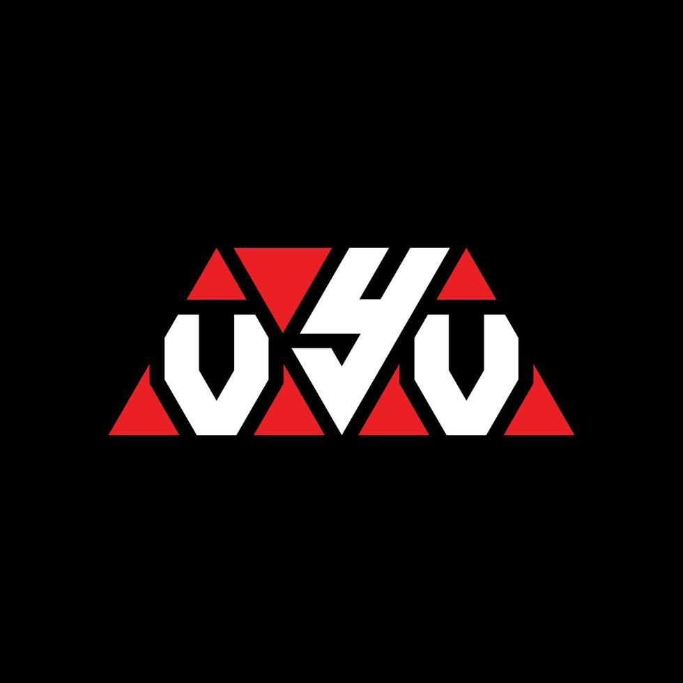 vyv Dreiecksbuchstaben-Logo-Design mit Dreiecksform. vyv-Dreieck-Logo-Design-Monogramm. Vyv-Dreieck-Vektor-Logo-Vorlage mit roter Farbe. vyv dreieckiges Logo einfaches, elegantes und luxuriöses Logo. vyv vektor