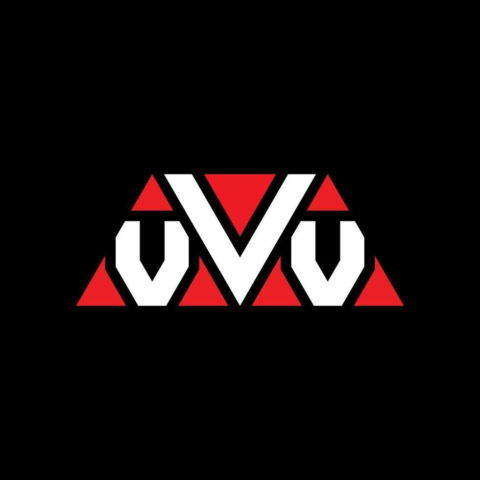 vvv Dreiecksbuchstaben-Logo-Design mit Dreiecksform. VVV-Dreieck-Logo-Design-Monogramm. vvv-Dreieck-Vektor-Logo-Vorlage mit roter Farbe. vvv dreieckiges Logo einfaches, elegantes und luxuriöses Logo. vvv vektor