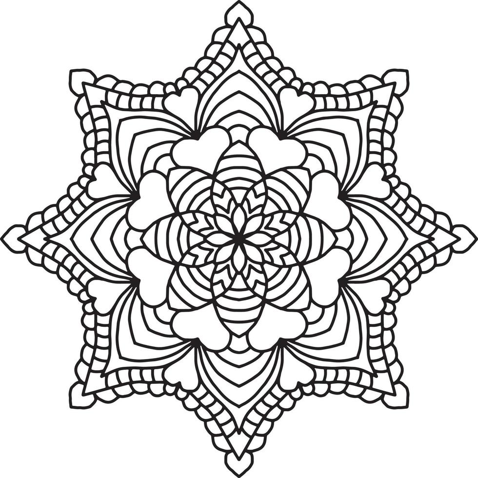 Blumen-Mandala-Muster. dekorative Kreisverzierung im ethnischen orientalischen Stil. vektor