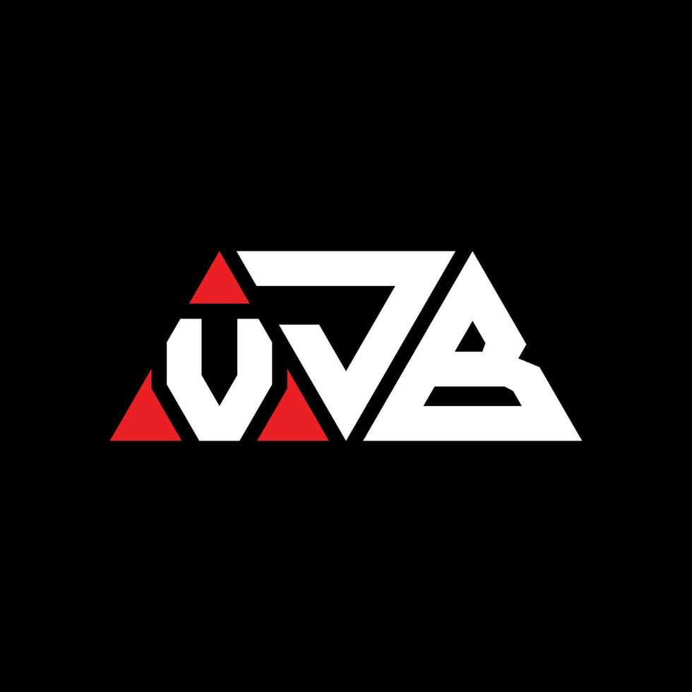 Vjb-Dreieck-Buchstaben-Logo-Design mit Dreiecksform. Vjb-Dreieck-Logo-Design-Monogramm. VJB-Dreieck-Vektor-Logo-Vorlage mit roter Farbe. vjb dreieckiges Logo einfaches, elegantes und luxuriöses Logo. vjb vektor