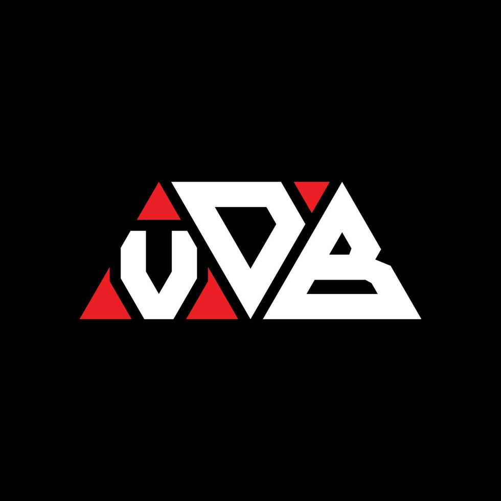 Vdb-Dreieck-Buchstaben-Logo-Design mit Dreiecksform. VDB-Dreieck-Logo-Design-Monogramm. vdb-Dreieck-Vektor-Logo-Vorlage mit roter Farbe. vdb dreieckiges Logo einfaches, elegantes und luxuriöses Logo. vdb vektor