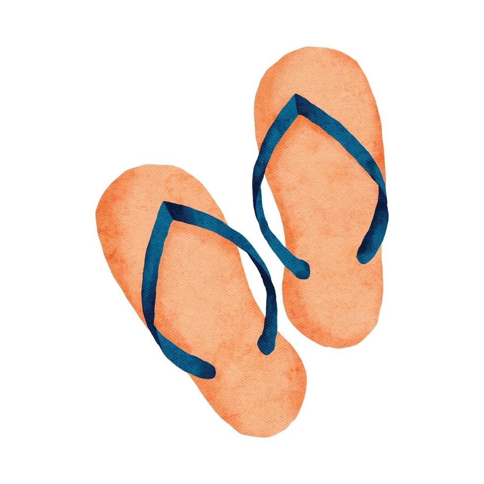 akvarell sommar flip flop illustration vektor