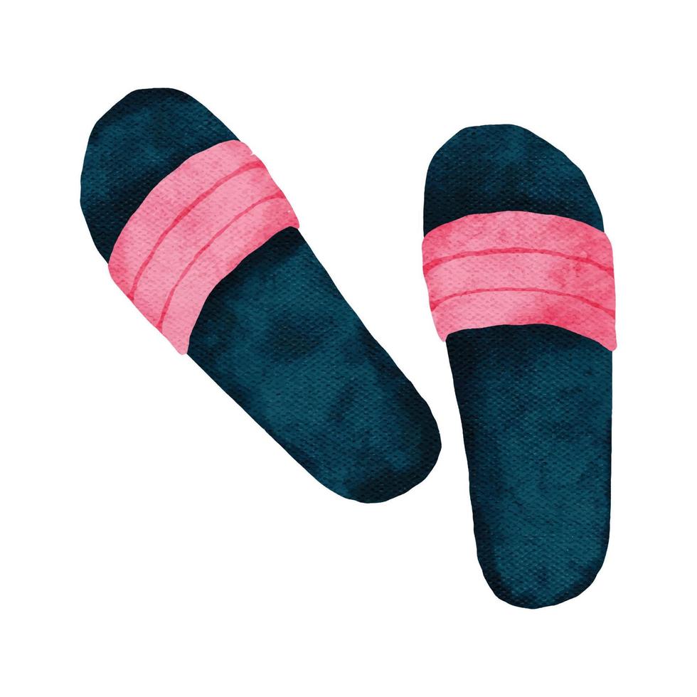 aquarell sommer sandalen illustration vektor