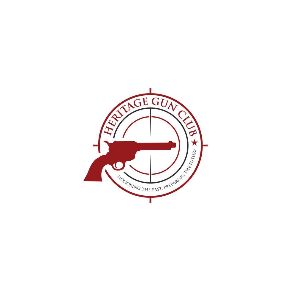 Waffe-Logo-Design vektor
