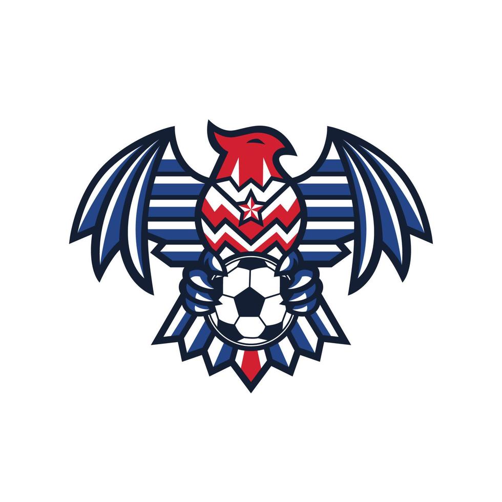 Adler-Fußballverein-Logo-Vektor vektor