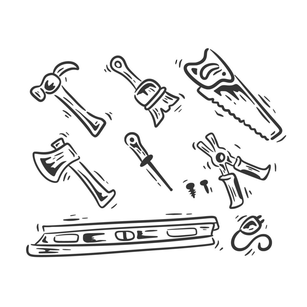 Abbildung Builder-Tools-Icon-Set vektor
