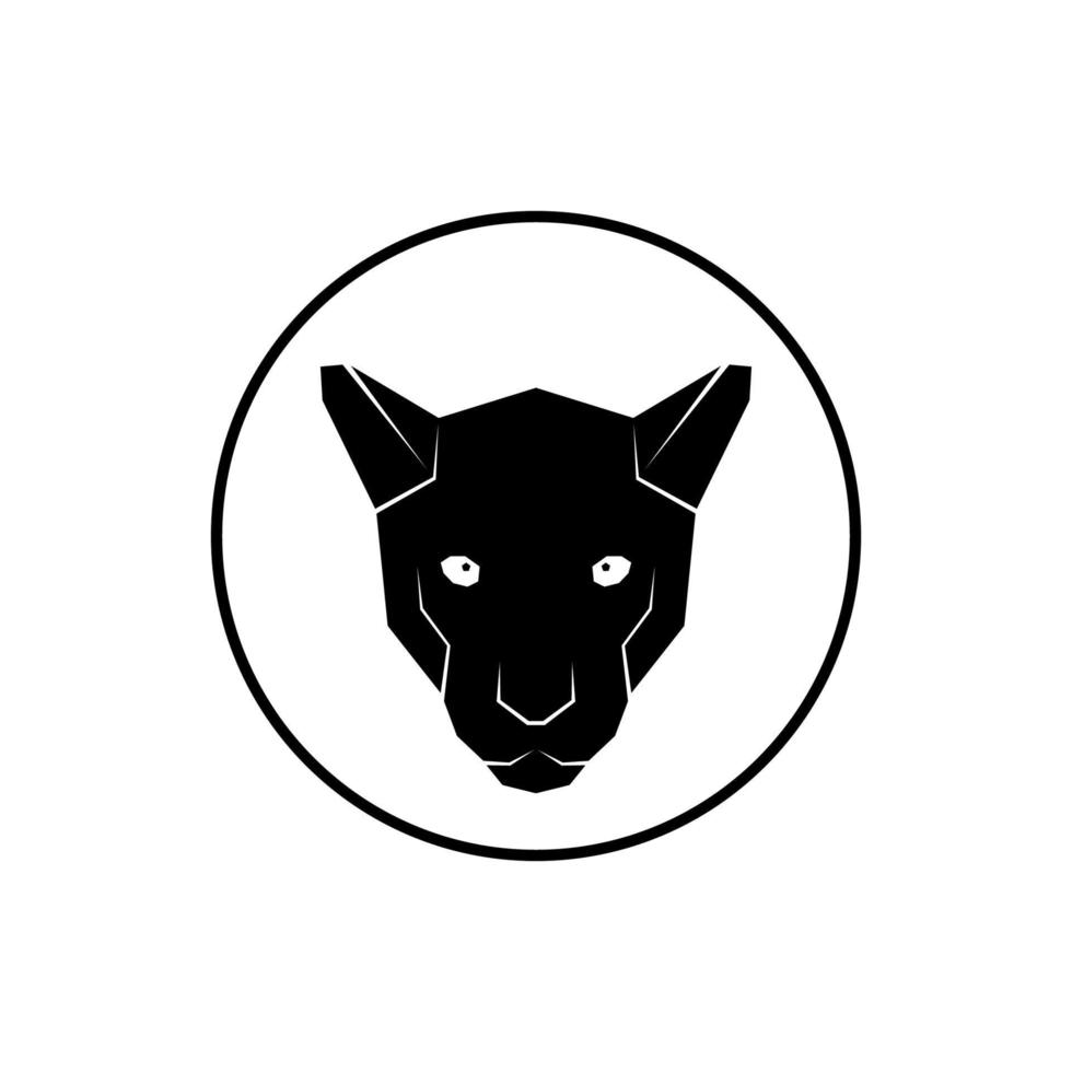 Kopfillustration des schwarzen Panthers für Logo oder Grafikdesignelement. Vektor-Illustration vektor