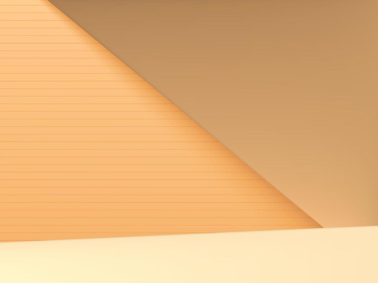 Vektor minimaler Studioaufnahme geometrischer Hintergrund für Produktpräsentation, Pastellorange und Gelb