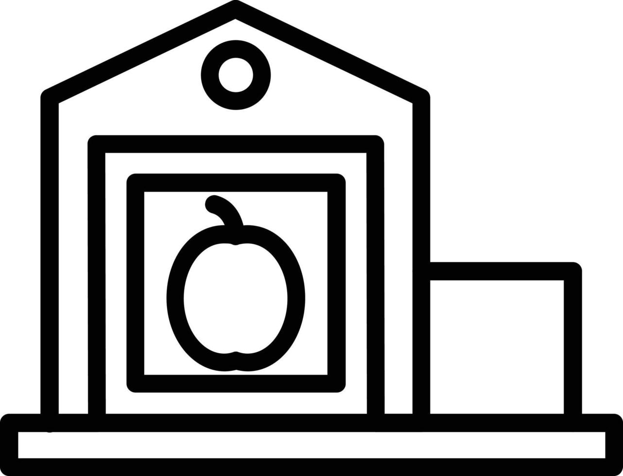 Symbol für die Vektorlinie des Lebensmittel-Wearhouse vektor