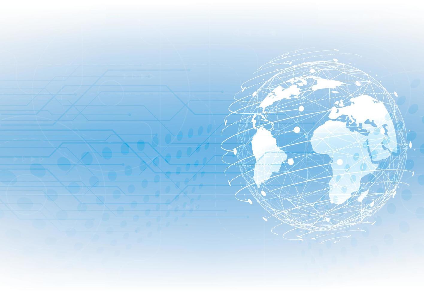 global nätverksanslutning. världskarta punkt och linje sammansättning koncept för global verksamhet. vektor illustration