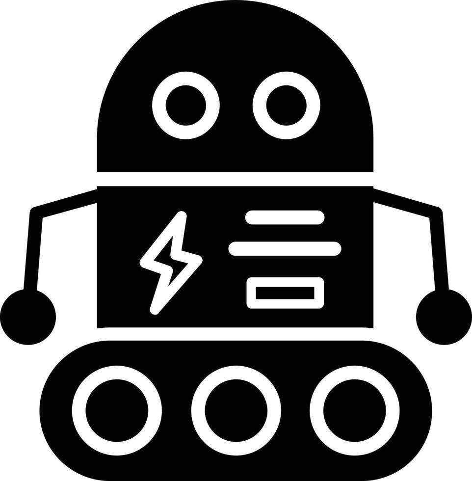 Roboter-Glyphe-Symbol vektor