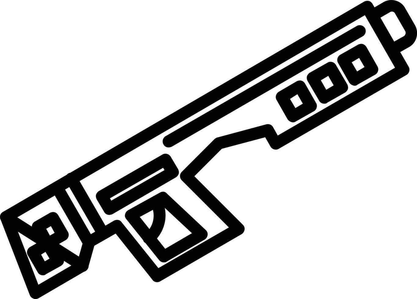 Symbol für die Pistolenvektorlinie vektor
