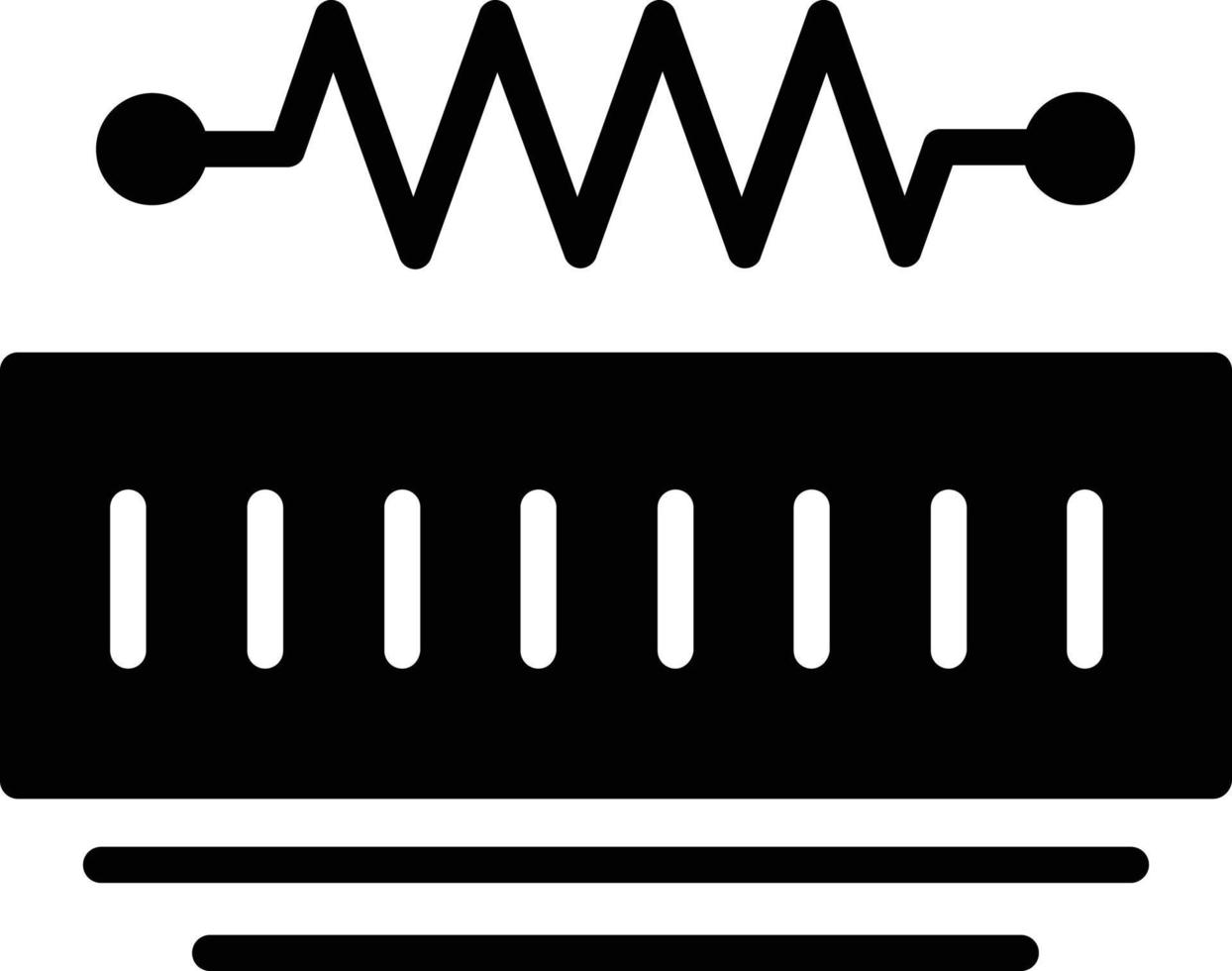 Symbol für Widerstandsglyphenvektor vektor