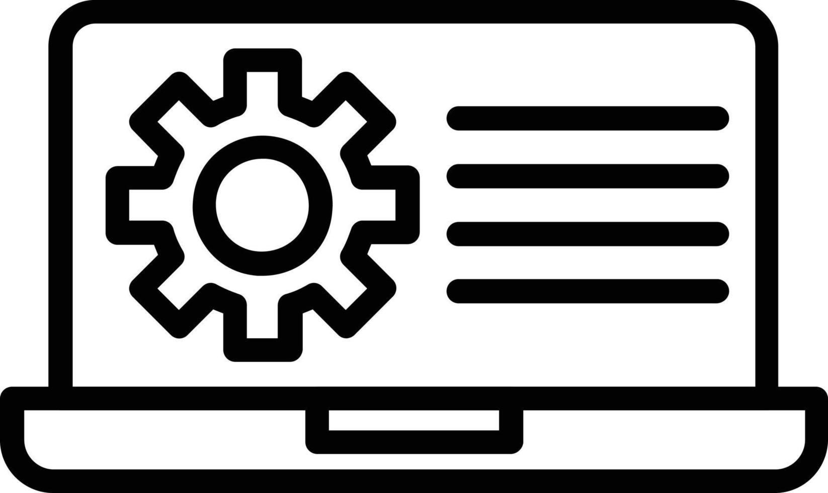 Symbol für Laptop-Vektorlinie vektor
