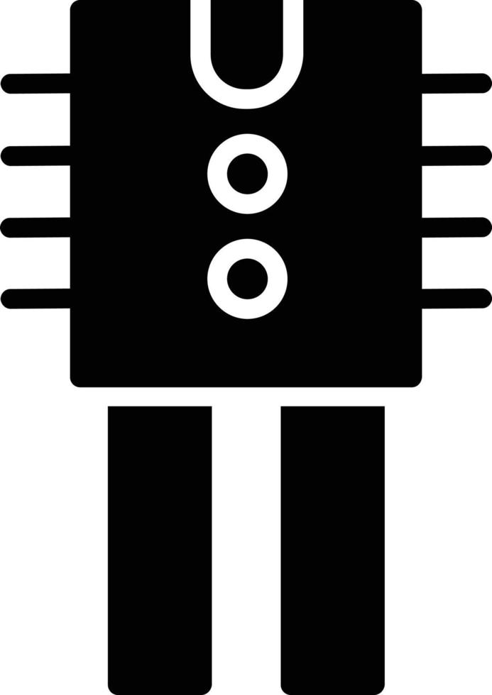 Transistor-Glyphen-Vektorsymbol vektor