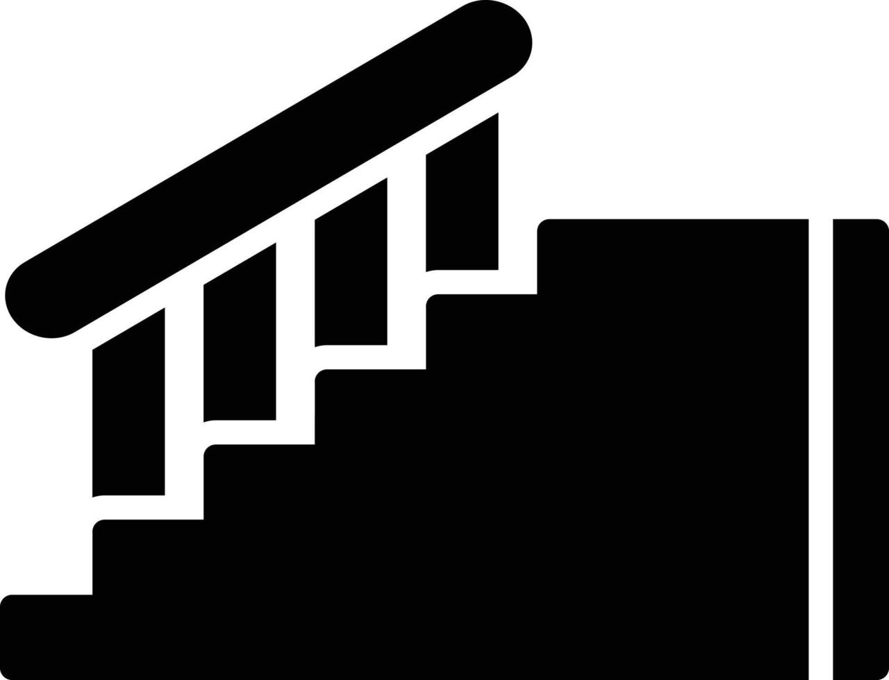 Treppen-Glyphen-Symbol vektor