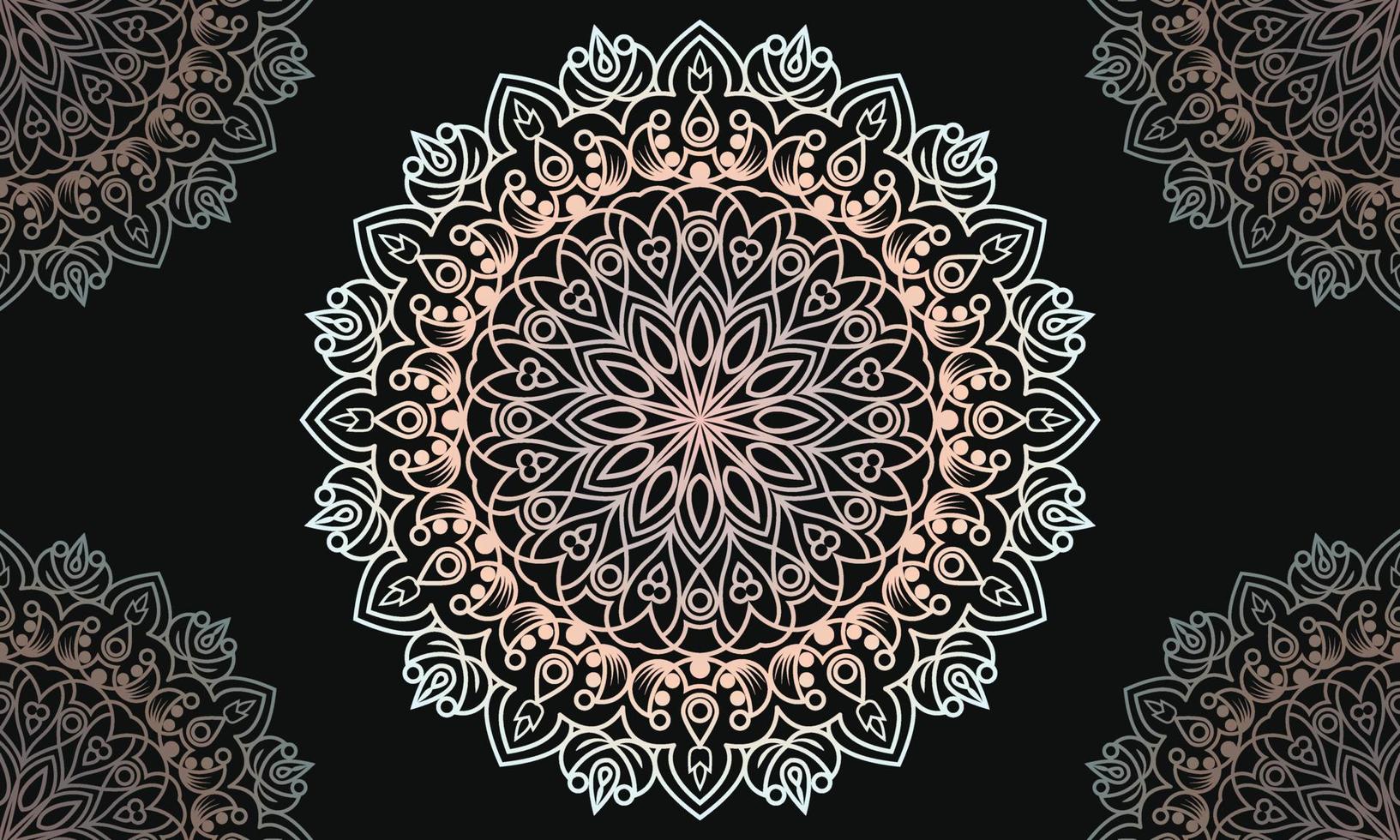 buntes Mandala-Hintergrunddesign. dekoratives Mandala-Design. Mandala-Muster-Design. vektor