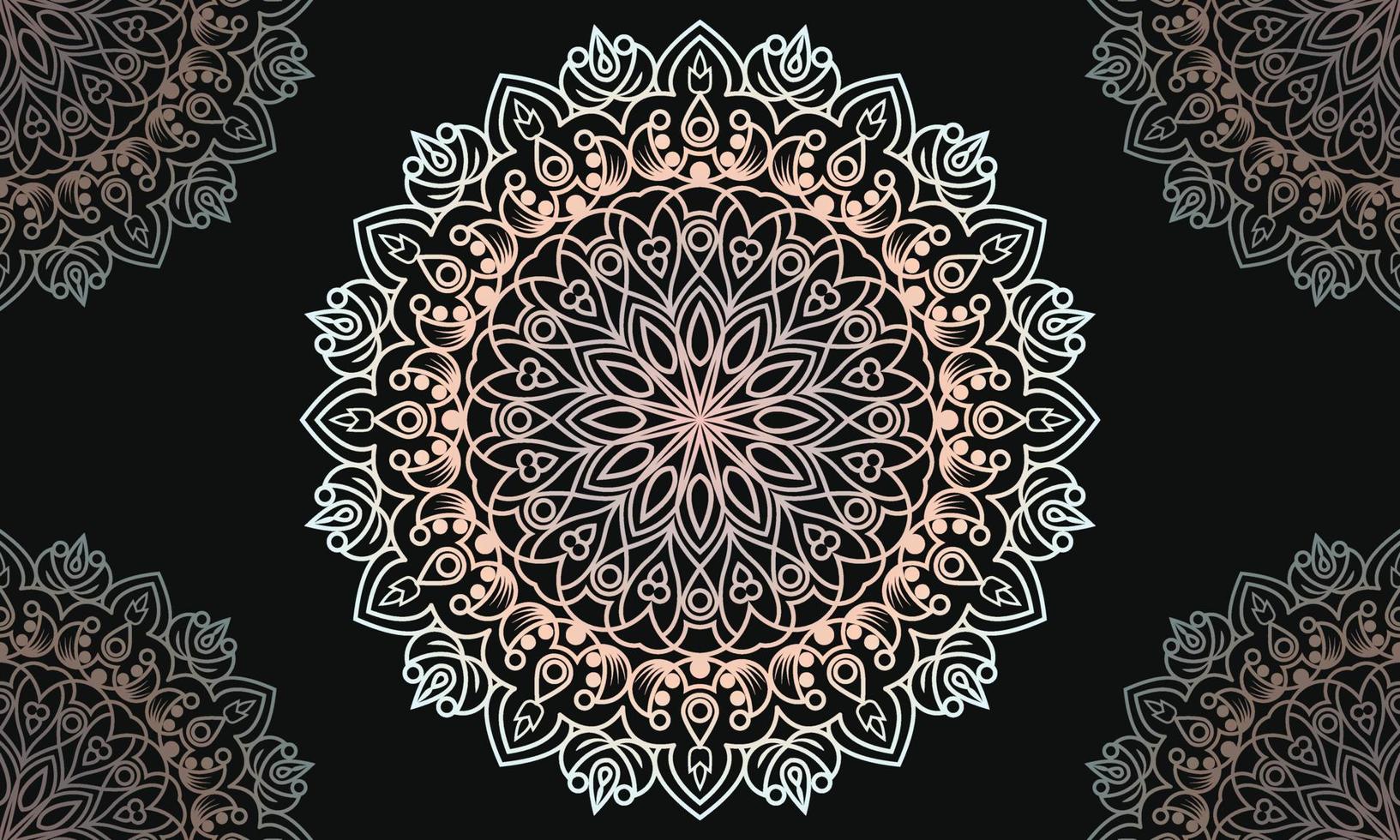 färgglad mandala bakgrundsdesign. dekorativ mandala design. mandala mönster design. vektor