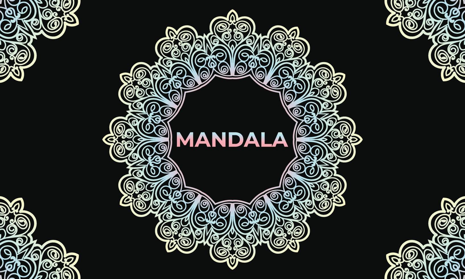 buntes Mandala-Hintergrunddesign. dekoratives Mandala-Design. Mandala-Muster-Design. vektor