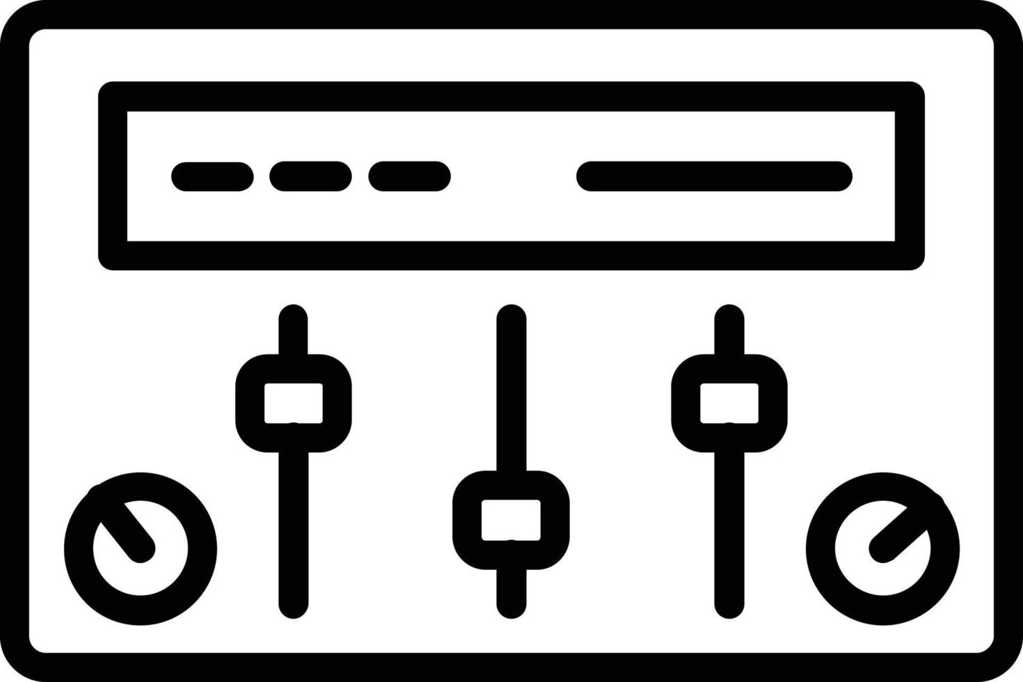 Symbol für die Vektorlinie des Bedienfelds vektor