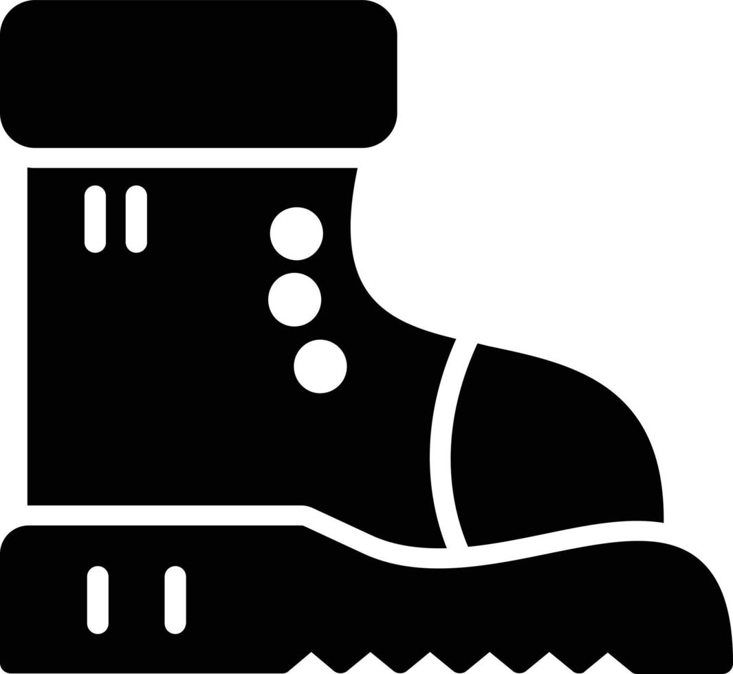 Boot-Glyphen-Vektorsymbol vektor