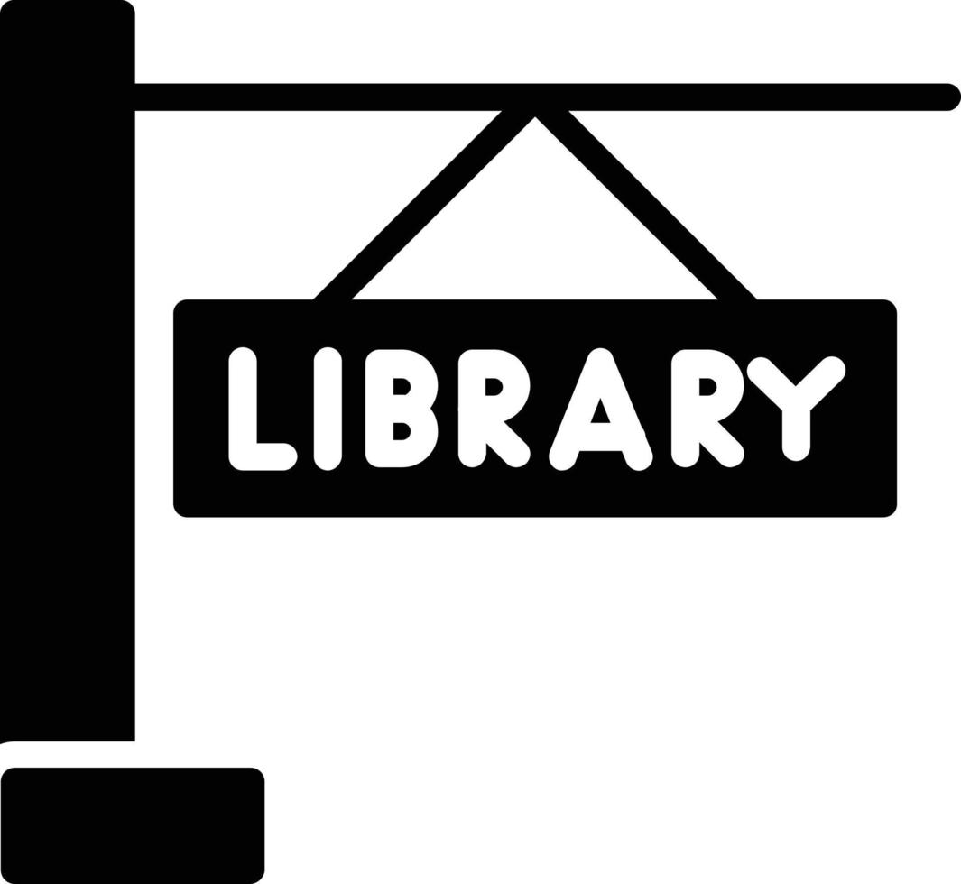 Symbol für Bibliotheksglyphe vektor