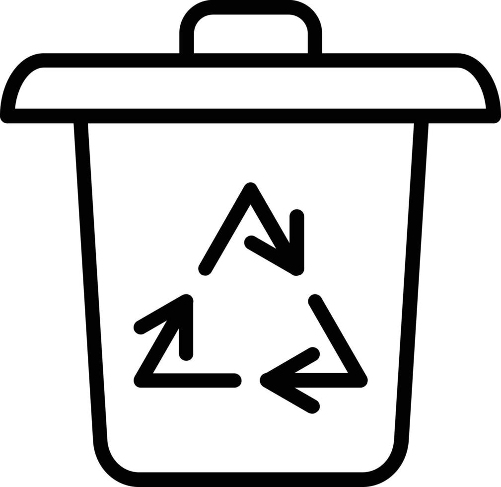 Symbol für die Vektorlinie recyceln vektor