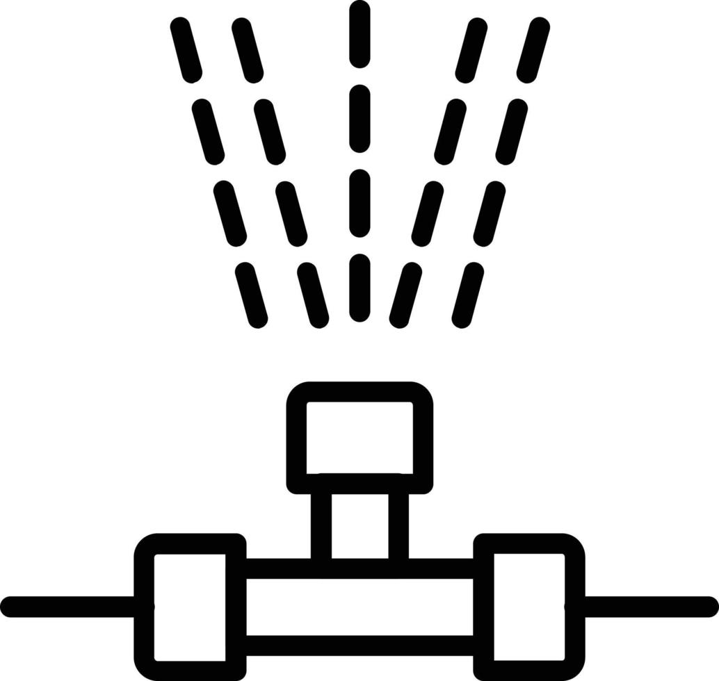 Symbol für Sprinklervektorlinie vektor