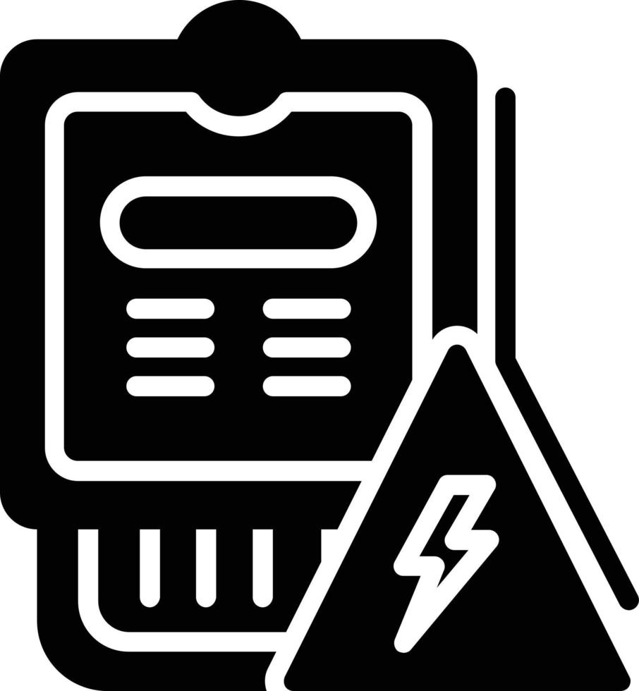 elektrisk mätare glyf vektor ikon