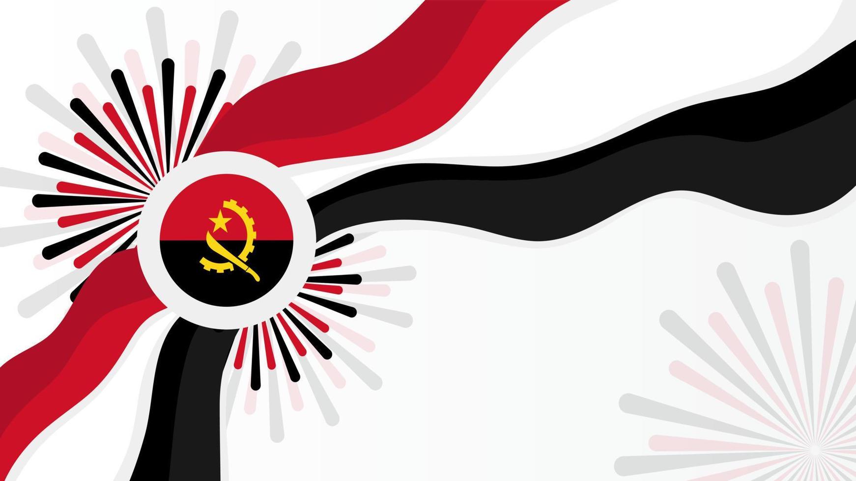 angola angola självständighetsdagen mall banner post design, flagga land tema vektor