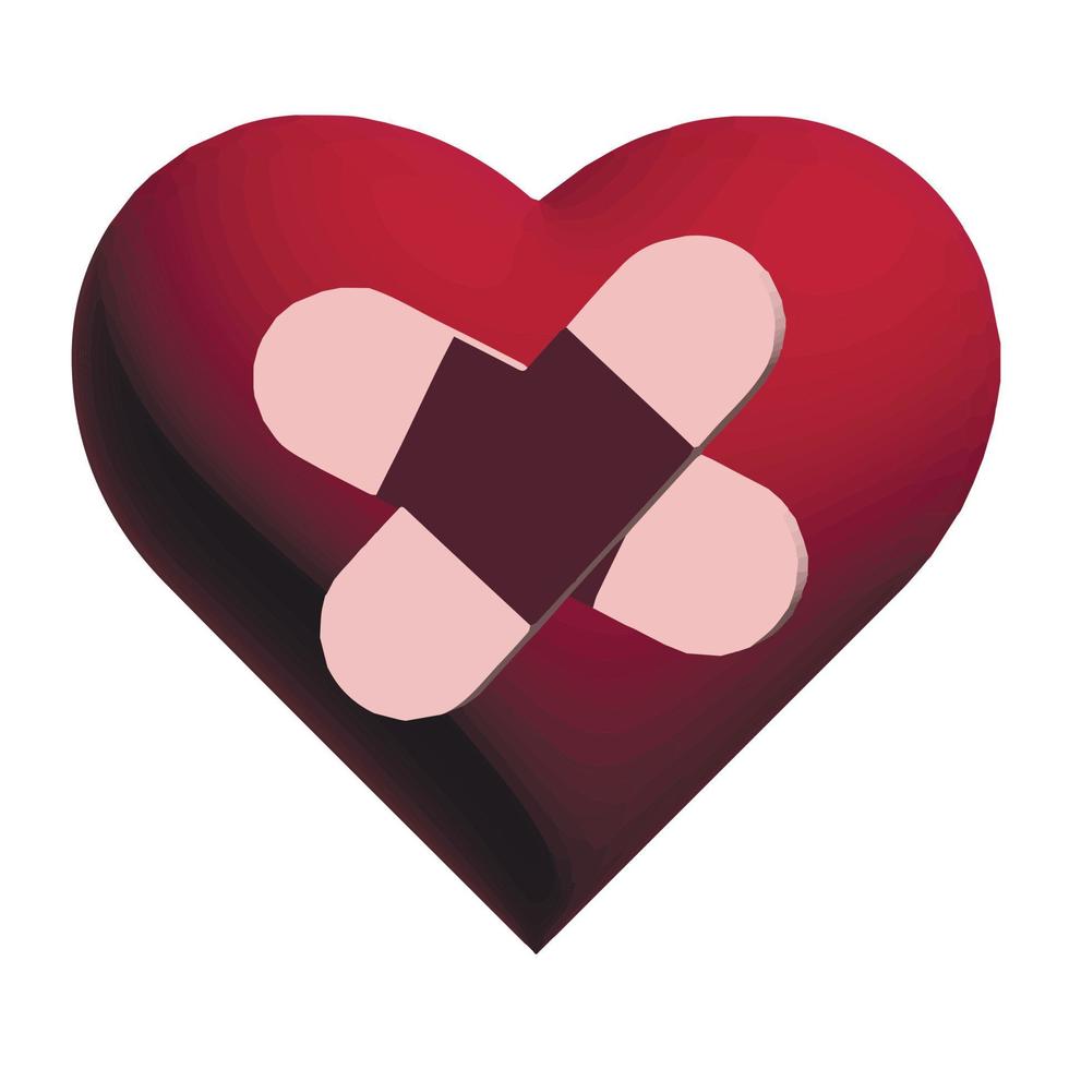 rotes Herz. realistische 3D-Design-Ikone Herzsymbol Liebe. Vektor-Illustration vektor