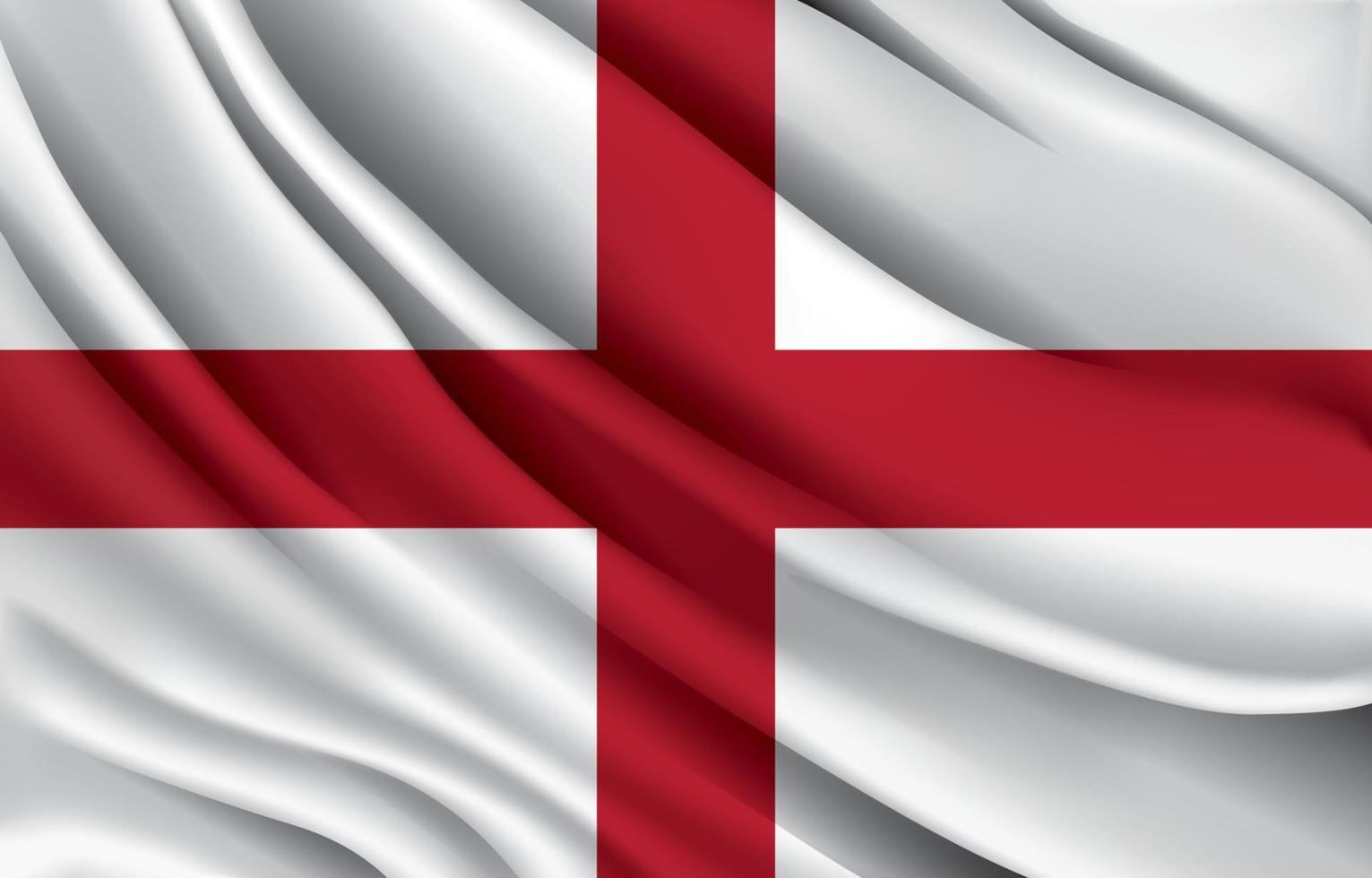 england nationalflagge winkt realistische vektorillustration vektor