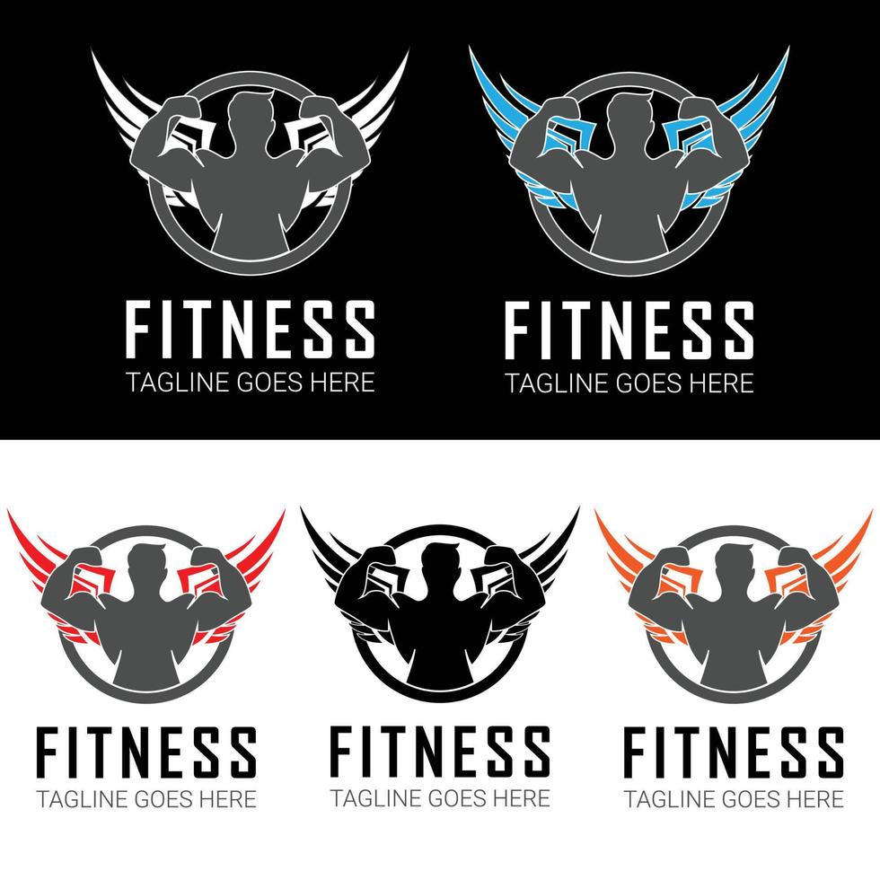 Fitness-Logo-Design-Vorlage vektor