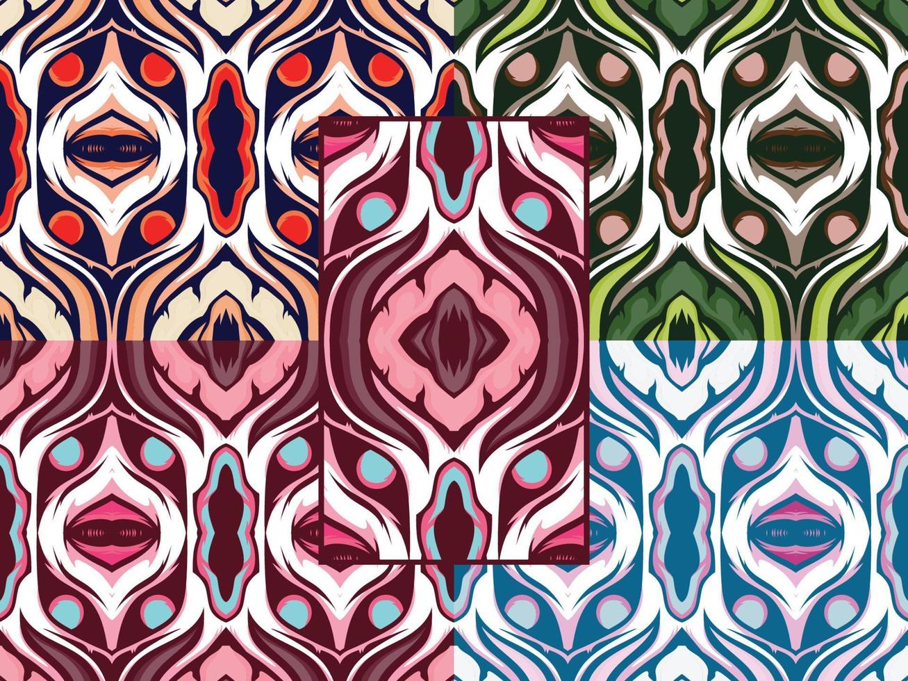 dekorativa dekorativa mönster färgkombination vektor