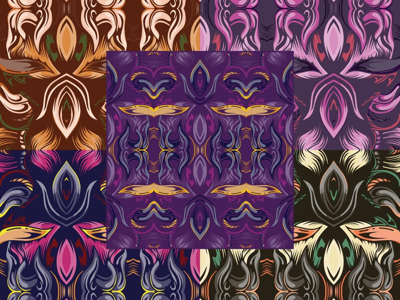 dekorative dekorative Musterfarbkombination vektor