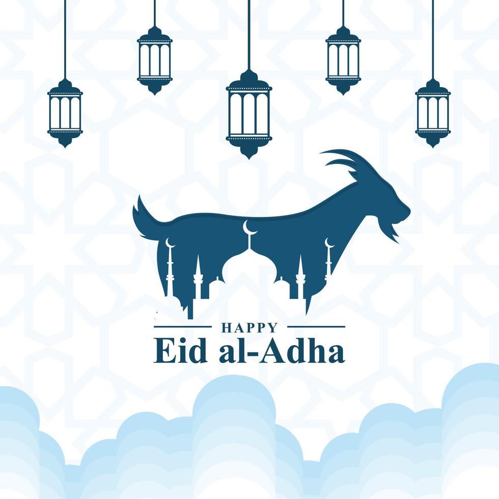 eid al-adha-vektorillustration. geeignet für Banner, Cover, Poster, Flyer, Hintergrund, Hintergrund. eps 10. Hintergrund der islamischen Landschaft. vektor