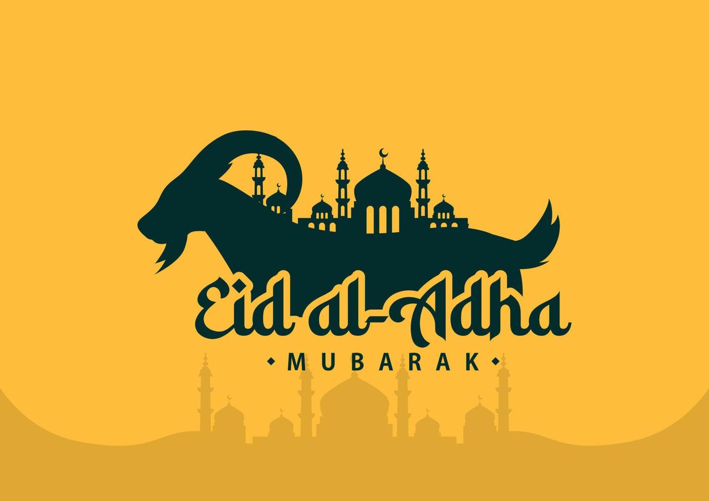 eid al-adha-vektorillustration. geeignet für Banner, Cover, Poster, Flyer, Hintergrund, Hintergrund. eps 10. Hintergrund der islamischen Landschaft. vektor