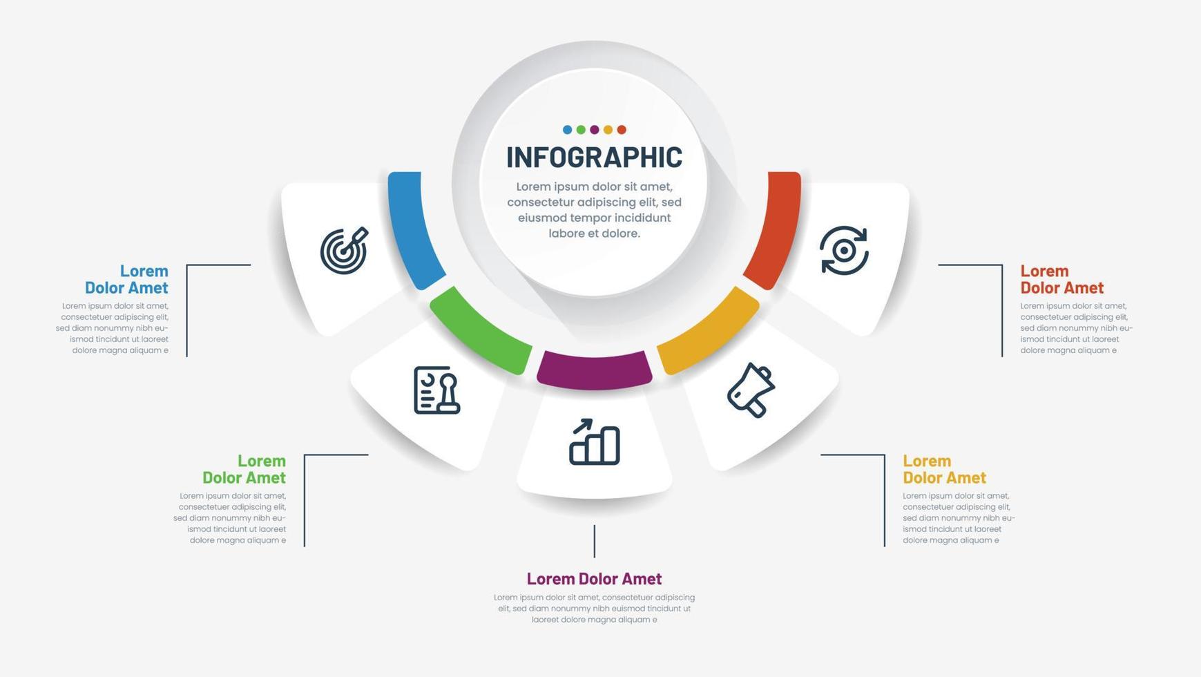 Geschäftsschritte Infografik Template Design Vektor