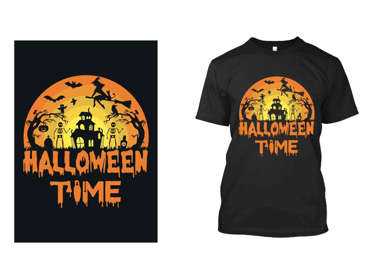 Halloween, Horror-T-Shirt-Design vektor