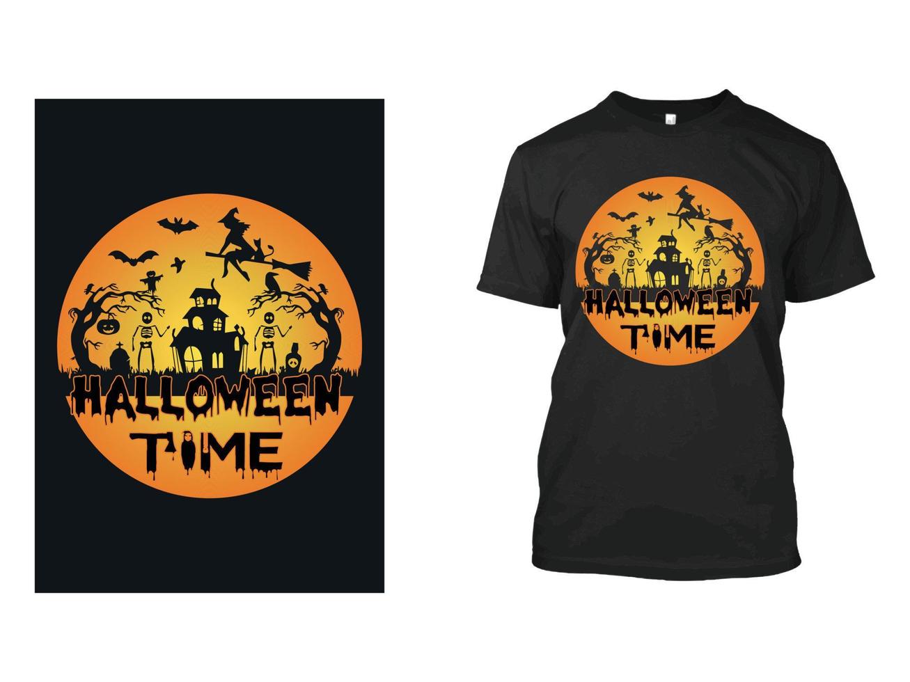 Horror- oder Halloween-T-Shirt-Design vektor