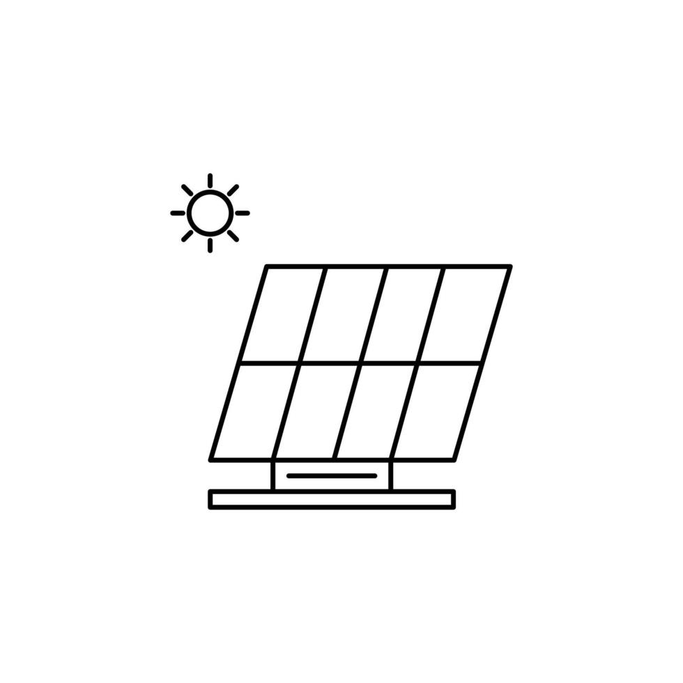 perfekt solpanelikon för din app, webb eller ytterligare projekt vektor
